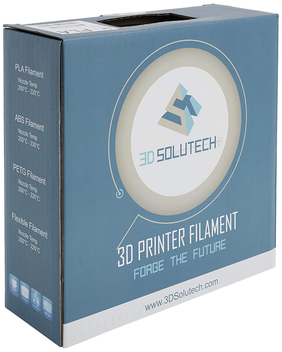 1.0KG 3D Solutech See Through Blue 1.75mm PETG 3D Printer Filament 2.2 LBS 