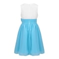 thumbnail image 4 of Sinleey Kids  Flower Girls Wedding Chiffon Dress Pleated Sleeveless Birthday Pageant Formal Gown White&Sky Blue 14, 4 of 7