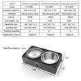 thumbnail image 5 of Cuencos elevados para perros, cuenco doble elevado de acero inoxidable para perros con soporte ajustable, cuenco de comida lenta de 4 alturas para comida y agua para mascotas y gatos, 5 of 5