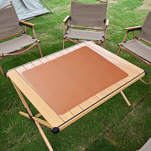 Estera de mesa de Camping de cuero PU multifunción resistente al calor impermeable para acampar