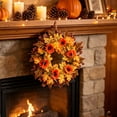 thumbnail image 4 of Fall Wreath for Front Door, Artificial Maple Leaf Wreath, Fall Decorations for Holiday Harvest Thanksgiving Fall Decor, 4 of 6