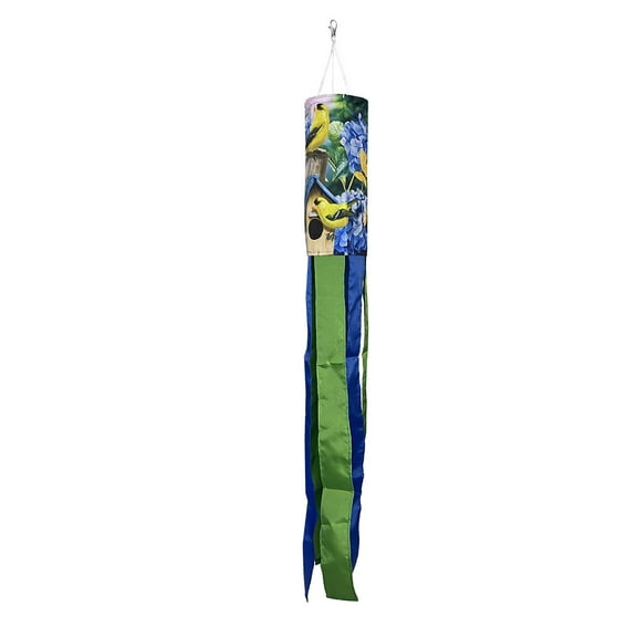 Briarwood Lane Goldfinches and Hydrangea Windsock Wind Twister