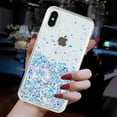 thumbnail image 6 of Designed for iPhone XS / iPhone X Bling Glitter Case Glow in The Dark Funny Shiny Sparkle Noctilucent Fluorescent for Women Girls Protective Case for iPhone XS / iPhone X, White, 6 of 6