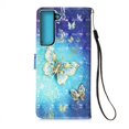thumbnail image 3 of Feishell Wallet Case for Samsung Galaxy A14 5G,Shockproof Colorful Painted Pattern PU Leather Magnetic Clasp Flip Kickstand ID Credit Card Slots Slim Fit Phone Case Cover,Golden Butterfly, 3 of 7