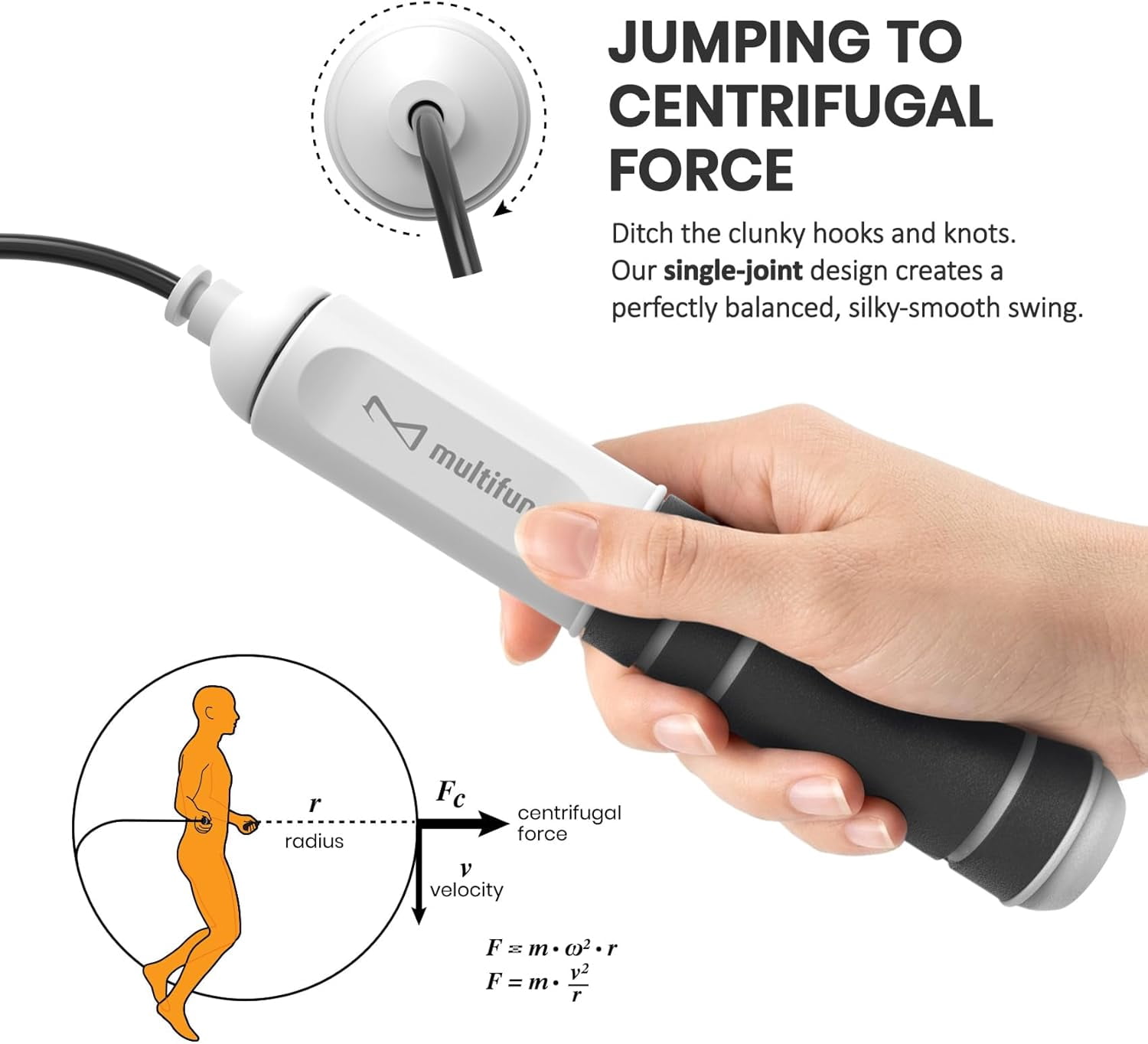 2026 New 3s Quick Swap Smart Counting Jump Rope Anti-Slip Fitness Skipping Rope