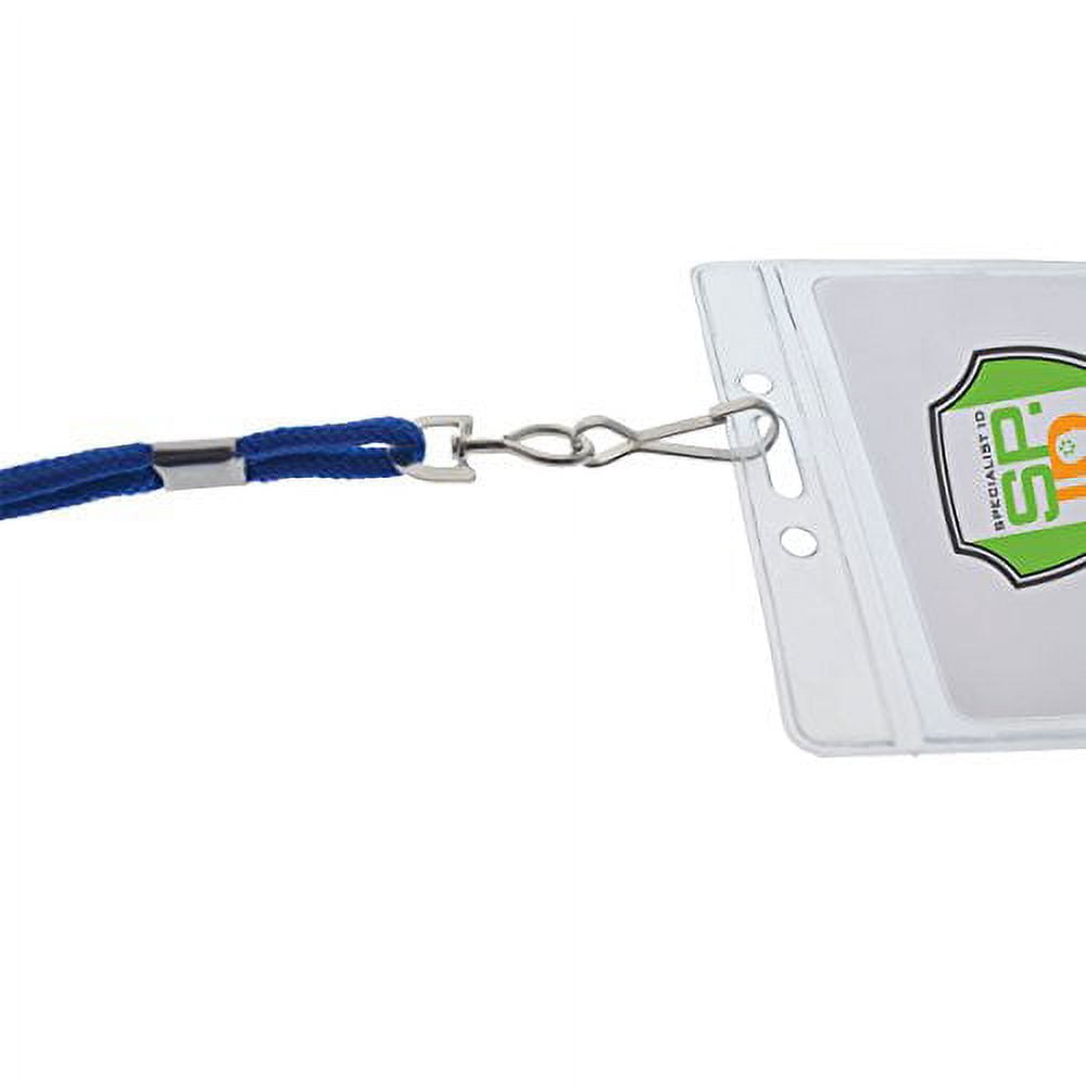 25 Pack of Premium Name Tag Badge Holders with Lanyards (Horizontal) by Specialist ID (Royal Blue)