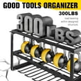 thumbnail image 3 of Power Tool Organizer Wall Mount - 300Lbs Load Storage Rack with Drill Holders for Drills Cordless Tools. Heavy Duty Iron Garage Tool Organizer Storage for Workshop Shed Pegboard Basement, 3 of 4
