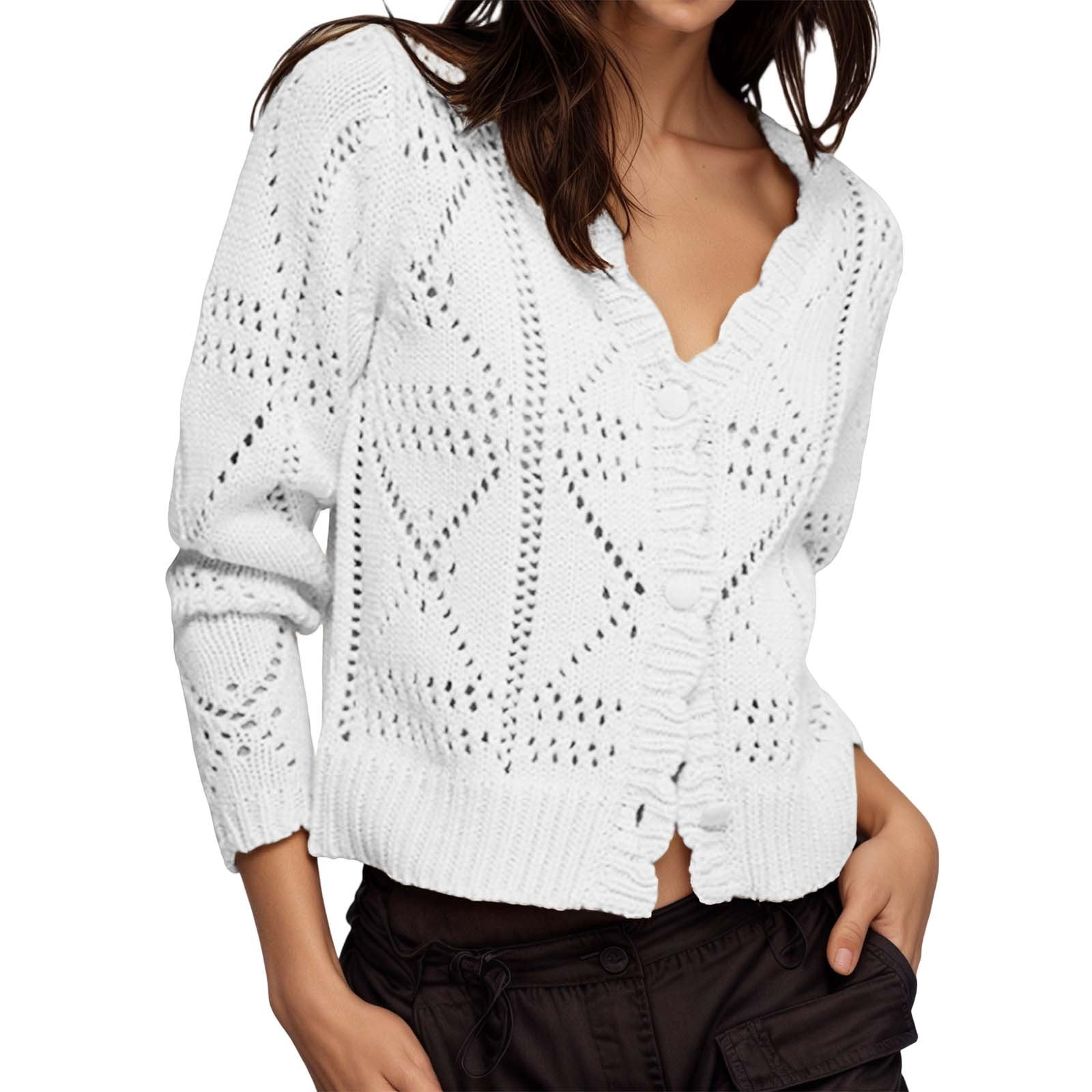 Cardigan Femme Vintage Ethnique – Jacquard Tricoté épais, Manches Longues, Boutons, Marron, 80% Coton, Taille Unique