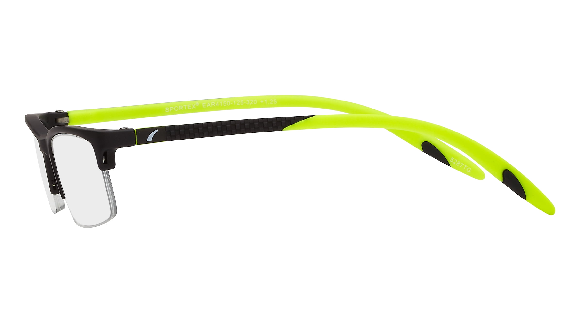 SAV Sportex Reading Glasses, Semi-Rimless Sport Frame, AR4150. +1.50, Sport Green