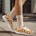 thumbnail image 3 of COEQINE Women Running Shoes Lace-up White Sole Sneakers Hiking Camping Soft Breathable Training Athletic Footwear Tennis Shoes, Halloween Pumpkin Cobweb Bow, 3 of 7
