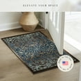 thumbnail image 3 of Maples Rugs Pelham Transitional Vintage Scroll Blue Brown Washable Entryway Area Rug, 1'8 x 2'10, 3 of 9