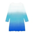 thumbnail image 4 of KkSLirnhs Dresses for Girls 7-14 Girls Long Sleeve Stretchy Dress A Line Twirly Skater School Recital Dress Long Sleeve Round Neck Dress 9 Years Blue, 4 of 4
