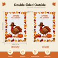 thumbnail image 2 of Hello Thanksgiving Double Side Outdoor Garden Flag Happy Thanskgiving Cartoon Washable Camping Flag Cute Garden Flag for Outdoor for Porch Outdoor Garden Yard Balcony (28x40in), 2 of 6