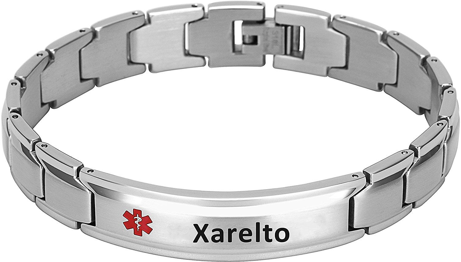 Sterling Silver Medical ID Bracelet  Engraved Garnet ID  CHARMED Medical  Jewelry