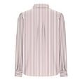 thumbnail image 6 of Heisall Womens Blouses Solid Color Lapel Collar Long Sleeve Button Front Puff Sleeve Shirts, 6 of 7