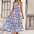 thumbnail image 4 of Vestido ajustado con cuello en V sin mangas de primavera y verano informal con estampado elegante para mujer OAVQHLG3B Store lin121212, 4 of 5