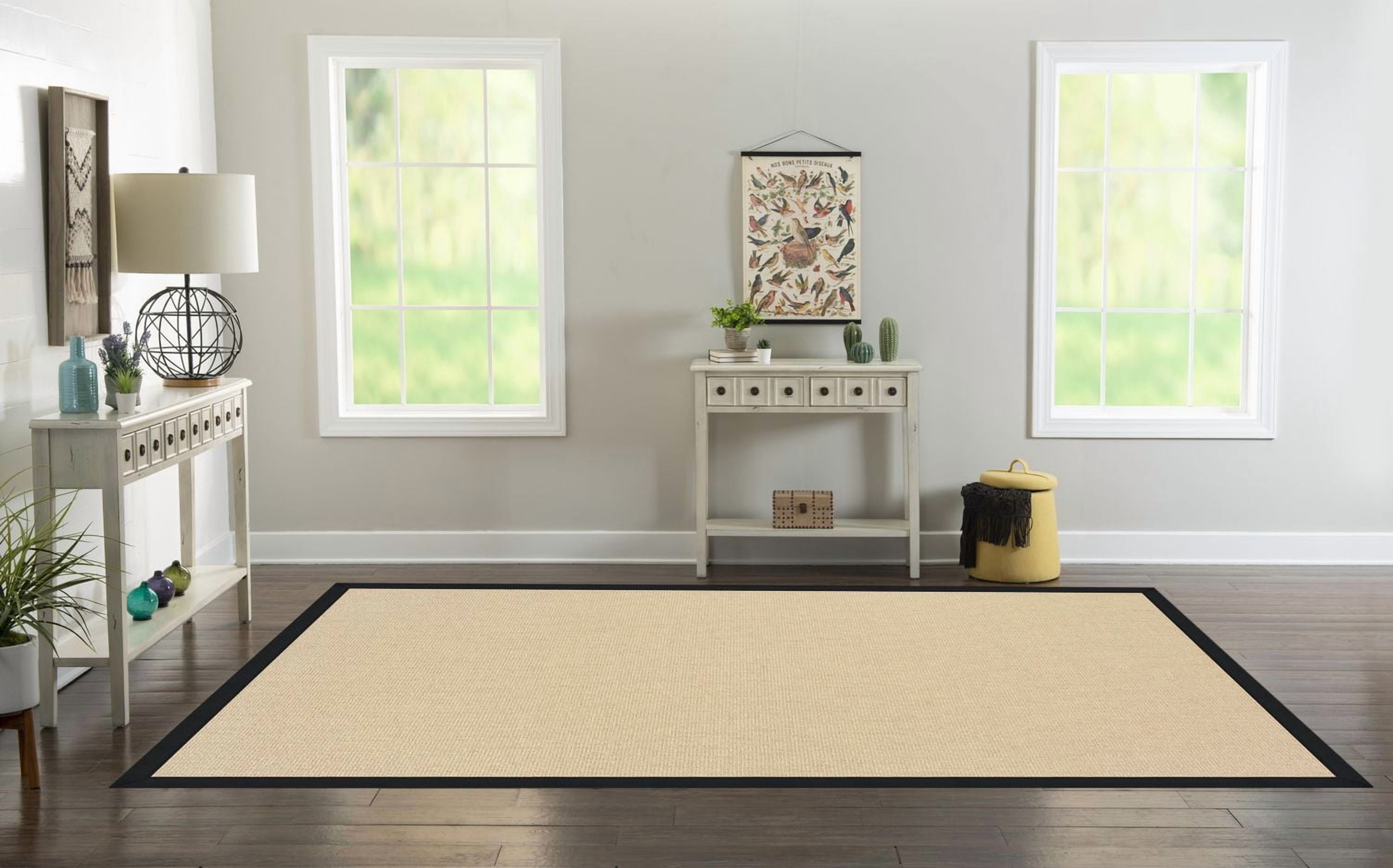 Tapis Athena naturel et noir 8 pi x 10 pi 1 po