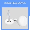 thumbnail image 4 of 200 Pcs Screw Plastic Hinged Screw Head Caps Snap-on Decor (White), 4 of 5