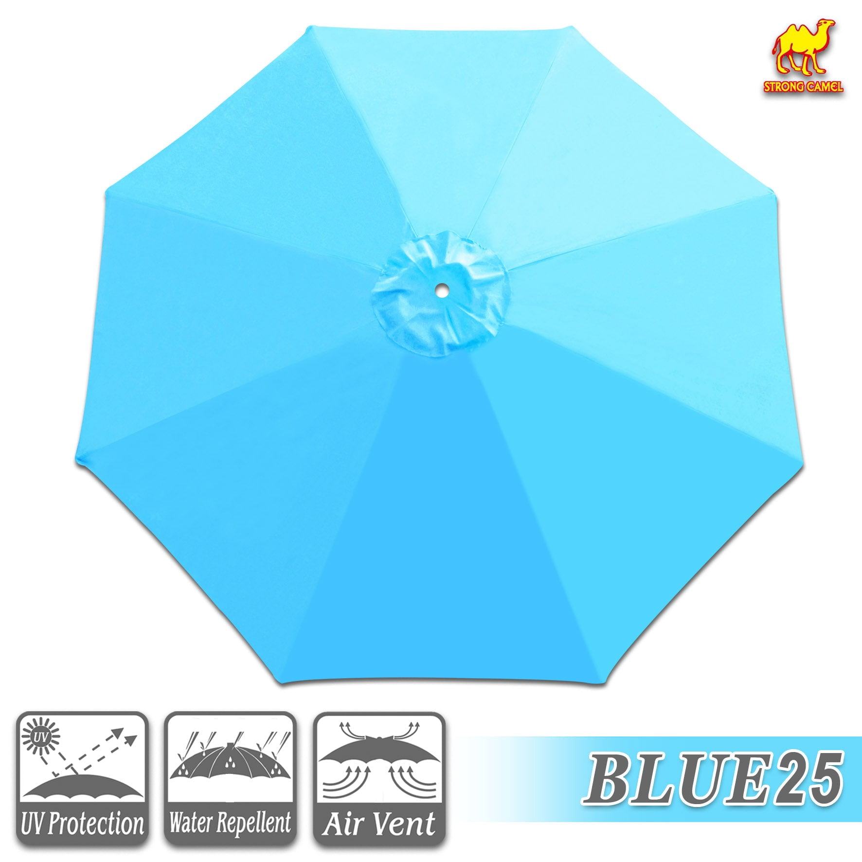 SOLAXO 9ft Umbrella Cover Only for 8 Rib Outdoor Patio Umbrella Replacement Canopy Top
