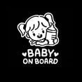 thumbnail image 3 of Soumake Cartoon Baby On Board Little Girl with Feeding Bottle Car Window Sticker Decal, 3 of 4