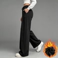 thumbnail image 2 of QASIEATN Sweatpants for Women Cotton and Linen Wide Leg Pants with Pockets Casual Solid Trousers, 2 of 7