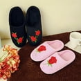 thumbnail image 2 of Clearance Sale!1Pair Memory Foam Indoor Slippers for Women Warm Plush Home Slipper Autumn Winter Shoes House Flat Floor Soft Slient Slides Bedroom Black 1 38-39, 2 of 6