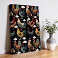 thumbnail image 2 of Canvas Wall Art Rooster Canvas Art Print Rustic Farmhouse Country Cloud Gold Green Red Feathers Pictures Wall Decor for Living Room Bedroom Artwork Decorations Stretched Framed Ready to Hang 8"x12", 2 of 9