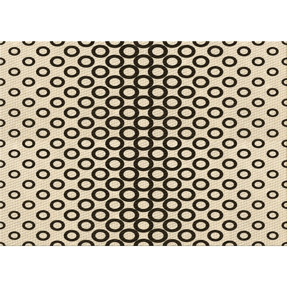 Ahgly Company Indoor Rectangle Patterned Vanilla Gold Area Rugs, 2' x 3'