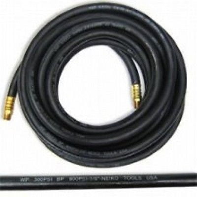 Air Compresso Hose Rubber 25ft 3/8 Inch ID1/4 Inch NPT PVC Non-Marring 300 PSI 
