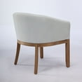thumbnail image 6 of Mid Century Modern Upholstered Barrel Dining Chairs with Arms,Farmhouse Linen Kitchen & Dining Room Chairs with Natural Hardwood Frame, 19" W Accent Chairs for Living Room,Single Pack,Beige No.8549, 6 of 8