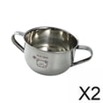 thumbnail image 1 of Tazón para servir,Tazón de alimentación para bebés de acero inoxidable con asas,Utensilios de comedor para bebés Tazón de alimentación para niños con asa,Esenciales de cocina para el, 1 of 8