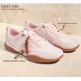 thumbnail image 3 of LUCKY STEP Retro Fashion Sneakers with Gum Sole Comfort Low Top Casual Shoes,Pink,Womens, 3 of 10