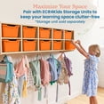 thumbnail image 5 of ECR4Kids Scoop Front Storage Bins, Multipurpose Organization, Orange, 10-Piece, 5 of 9