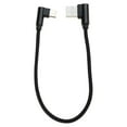 thumbnail image 2 of 0.25m Double Elbow Type c Data Cable 90 Degrees Black/ Blue/Red Aluminum Alloy Fast Charging Cable 90 Degrees USB Cable, 2 of 9