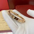 thumbnail image 1 of Pulsera de circón y tuerca cruzada para mujer, brazalete de acero inoxidable, joyería de marca, nuevo diseño, 2023, 1 of 4
