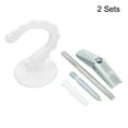 thumbnail image 3 of Uxcell 2.2" x 1.6" Ceiling Hook, 2 Set Ceiling Orchid Hooks with Mounting Hardware, White, 3 of 4