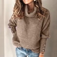 thumbnail image 5 of Women Turtleneck Sweaters Autumn Winter Clothes Korean Slim Pullover Women Basic Tops Casual Soft Knit Sweater Soft Warm Jumper, 5 of 6