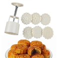 thumbnail image 1 of a polished product description for your **Round Moon Cake Mould Set With **:\n\n \n\n🌕 **Round Moon Cake Mould Set with – Elevate Your Homemade Mooncake, 1 of 4