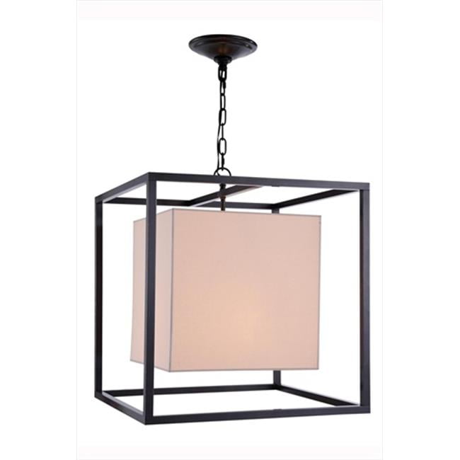 Elegant Lighting 1416D22BZ 22 x 22 x 22 inch Quincy Pendant Lamp