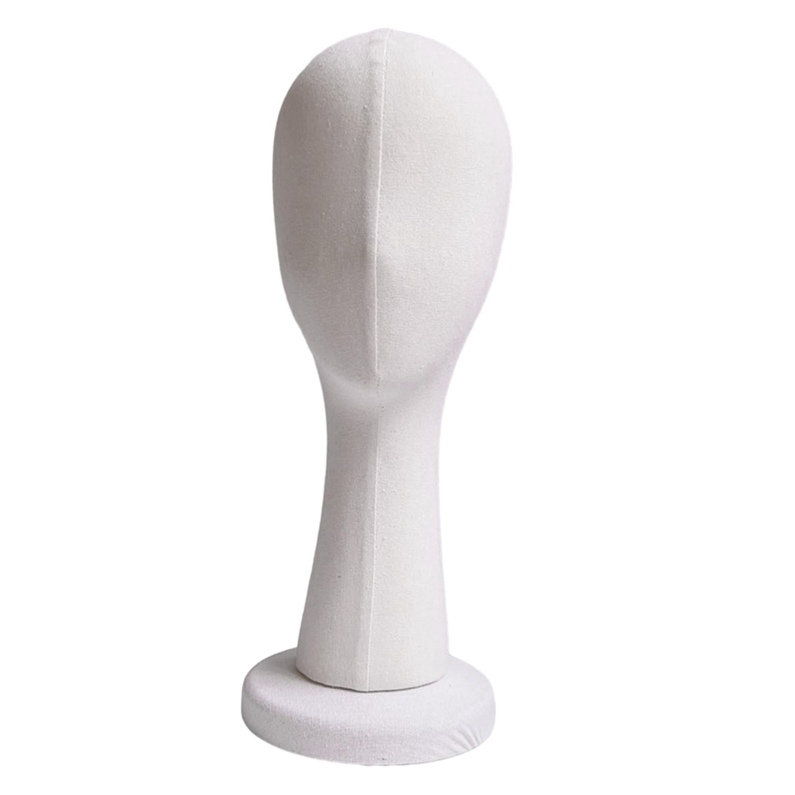 Women Mannequin Head Hat Display Stand Model Height 41cm Multifunctional Lightweight Long Neck for Store, Shopping Mall, Barbershop Use White