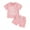 Pink, variant on Bagilaanoe 2pcs Toddler Baby Girl Shorts Set Short Sleeve Letter Print T Shirt Tops + Shorts 6M 12M 18M 24M 3T 4T Kids Casual Summer Clothes