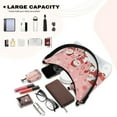 thumbnail image 5 of Kuiaobaty Snowman Print Underarm Sling Bag for Women, Snowflake Print Vegan Leather Hobo Purse Tote with Zipper Closure, Lightweight Travel Shoulder Bag for Christmas 2025, Pink, 5 of 7