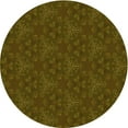thumbnail image 1 of Ahgly Company Indoor Round Patterned Dark Yellow Green Area Rugs, 5' Round, 1 of 1