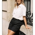 thumbnail image 7 of Womens Summer Shorts Relaxed Fit High Waist Casual 4 Pocketed Hiking Cargo Shorts Outdoor Outfits Cotton And Linen Casual High-Waisted Work Pants Brick red XL, 7 of 7