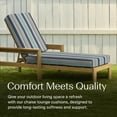 thumbnail image 2 of Stripe Blue & Beige Chaise Lounge Cushion, 2 of 8