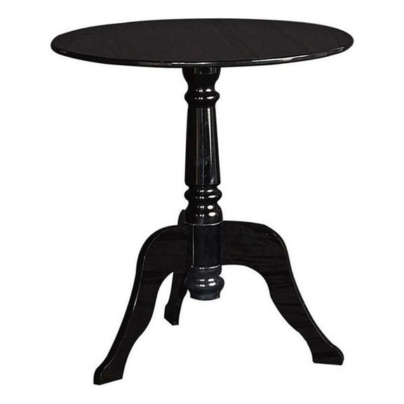Riverbay Furniture Round Transitional Plastic Accent Table in Black