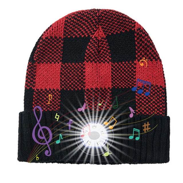 Gorro Con Bluetooth Y Gorra Musical Ligera, Gorro Led Con Faro Usb, Gorro De Punto Cálido De Invierno Para Correr Al Aire Libre Y Senderismo Sweethay AP007911-01