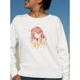 thumbnail image 2 of Manga Girl Pretty Counfused Sweatshirt Women -Image by Shutterstock, Female x-Large, 2 of 4