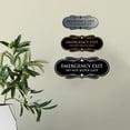 thumbnail image 3 of Signs ByLITA Designer Emergency Exit Do Not Block Gate Sign (Ivory/Dark Brown) - Medium, 3 of 6