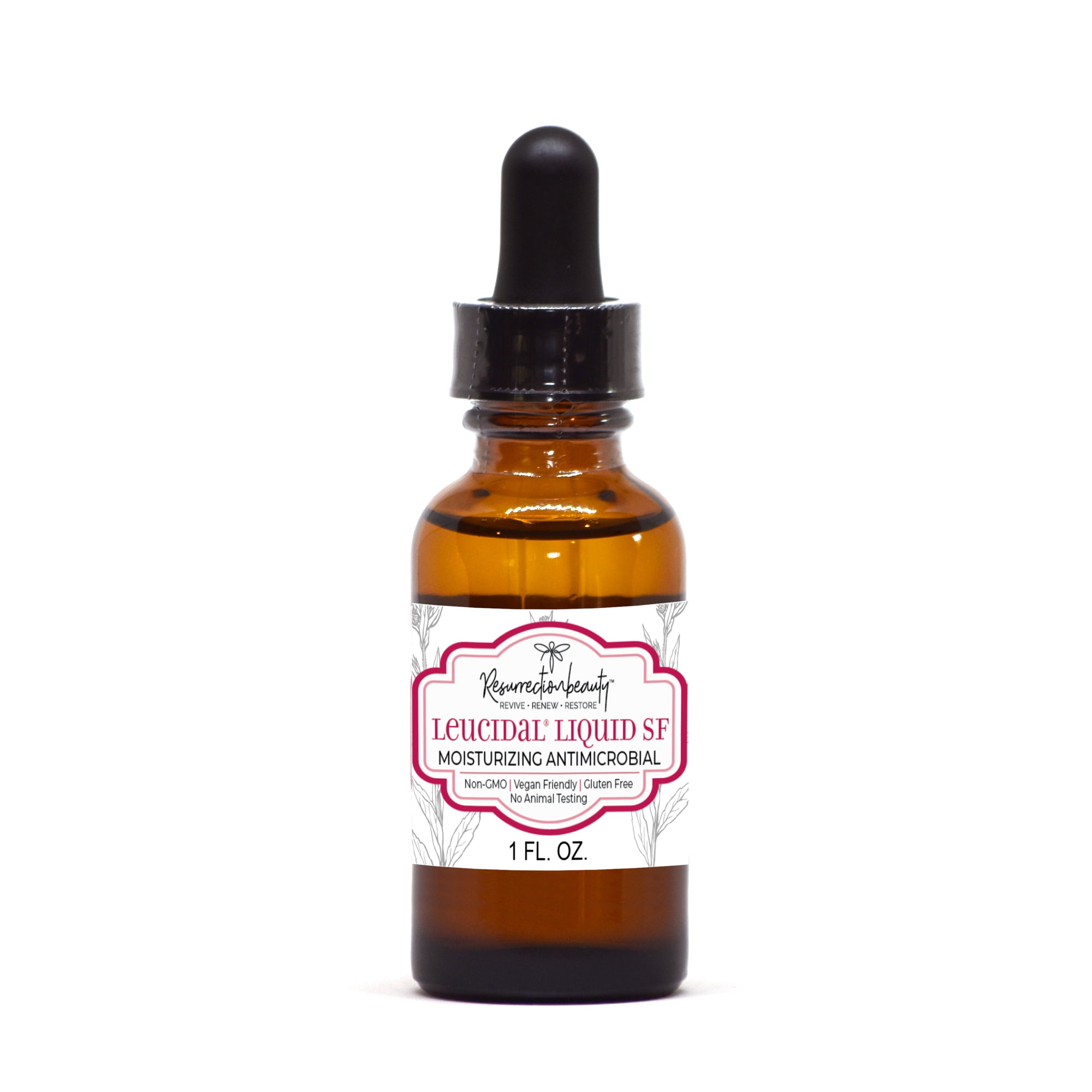 Leucidal® Liquid SF, Natural Preservative Ingredient for Homemade Hyaluronic Acid Serums and Other Cosmetics, 1 oz.